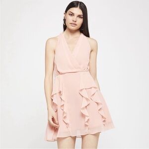 BCBGeneration ruffle blush pink dress